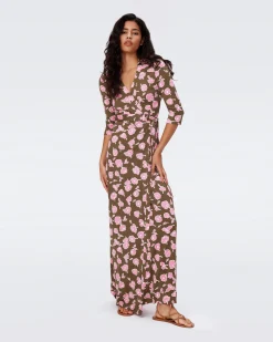 Abigail Silk Jersey Maxi Wrap Dress