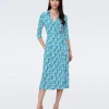 Abigail Silk Jersey Midi Wrap Dress