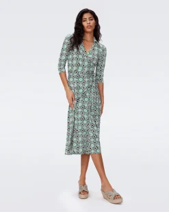 Abigail Silk Jersey Midi Wrap Dress