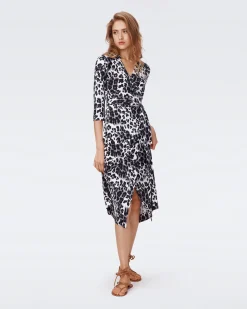 Abigail Silk Jersey Midi Wrap Dress
