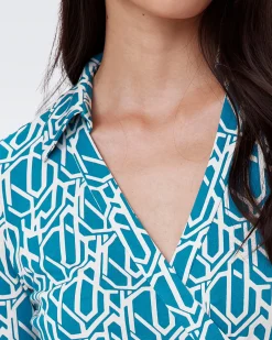 Abigail Silk Jersey Midi Wrap Dress