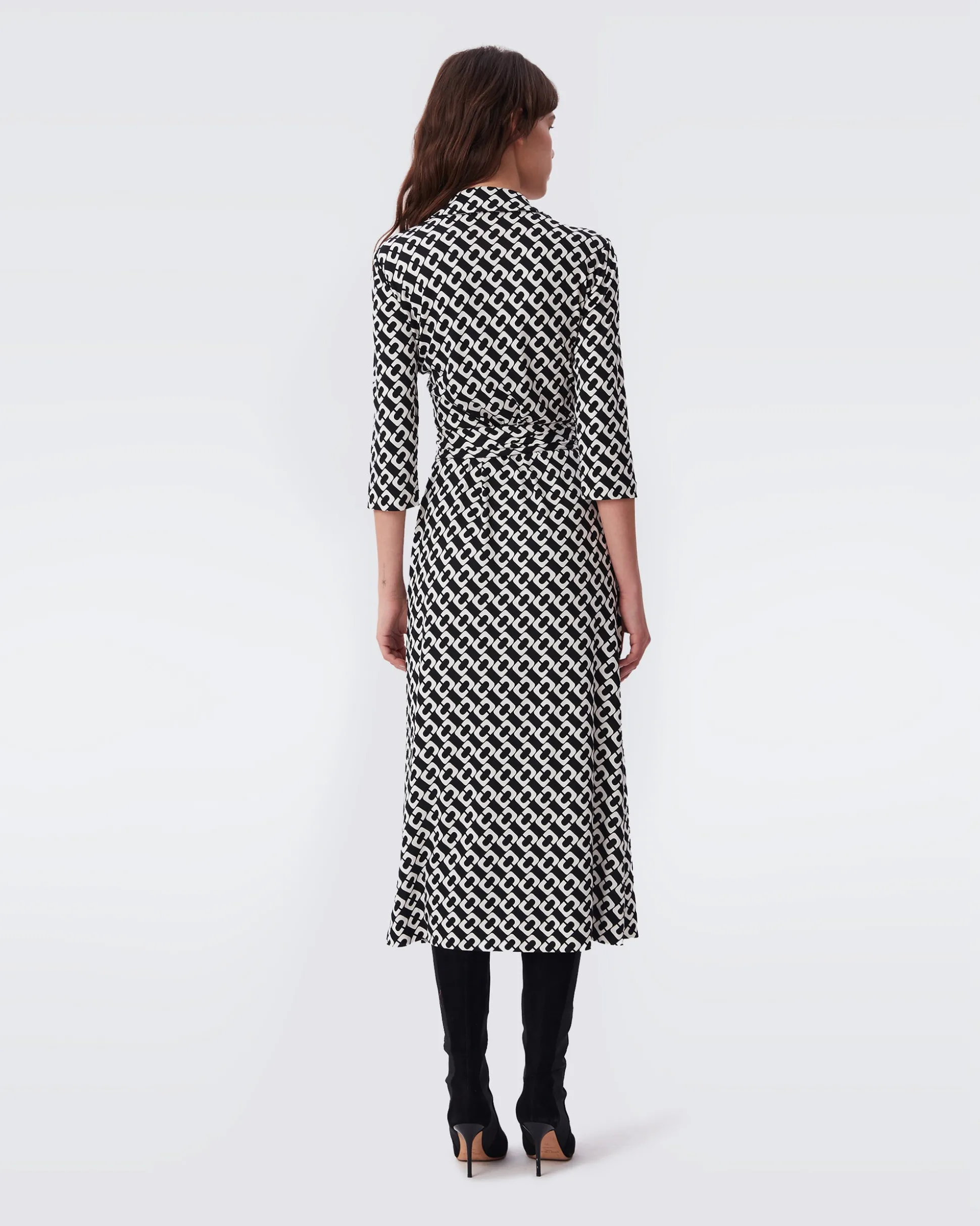 Abigail Silk Jersey Midi Wrap Dress