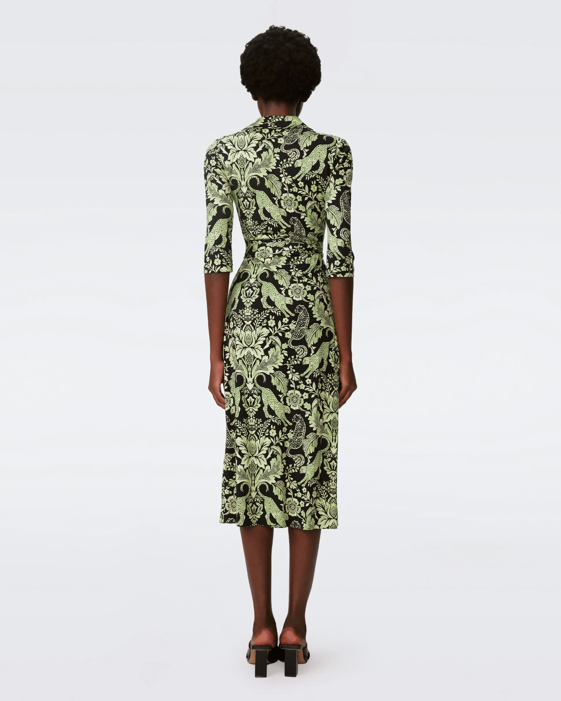 Abigail Silk Jersey Midi Wrap Dress