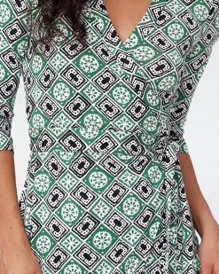 Abigail Silk Jersey Midi Wrap Dress
