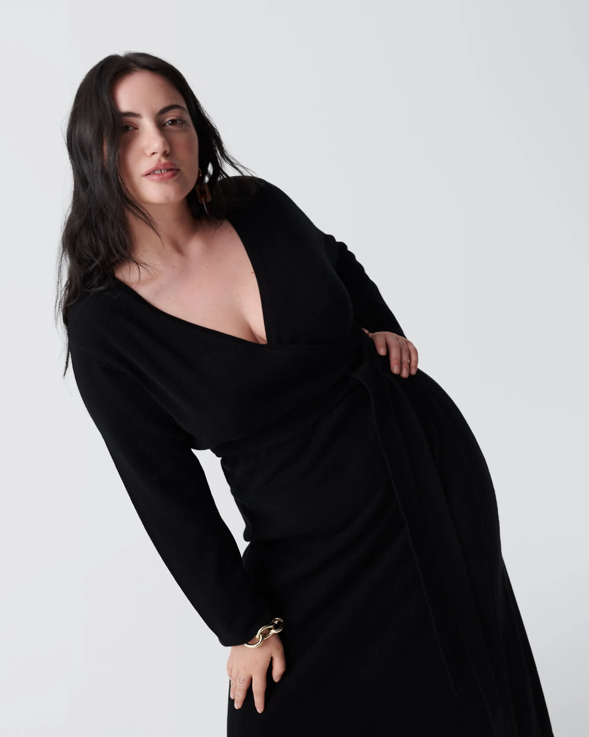 Astrid Wool-Cashmere Wrap Dress