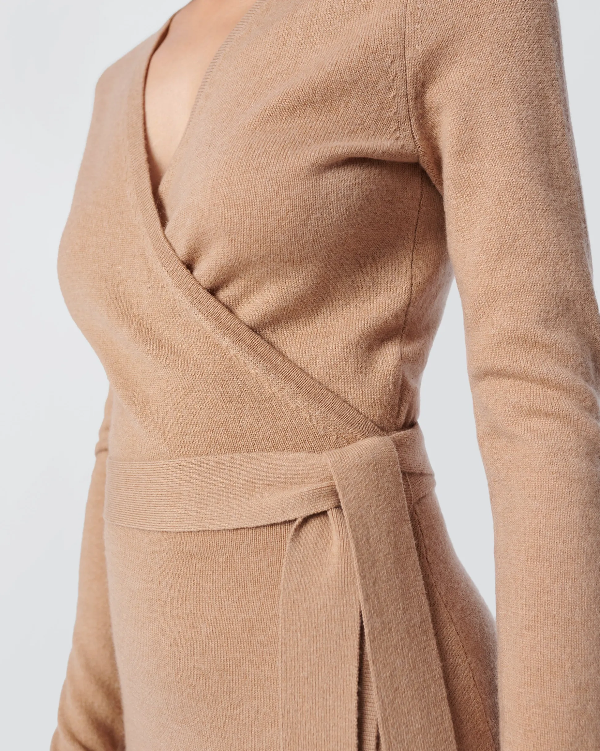 Astrid Wool-Cashmere Wrap Dress