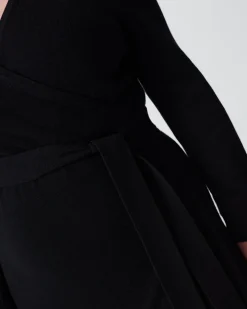 Astrid Wool-Cashmere Wrap Dress