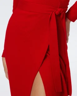 Astrid Wool-Cashmere Wrap Dress