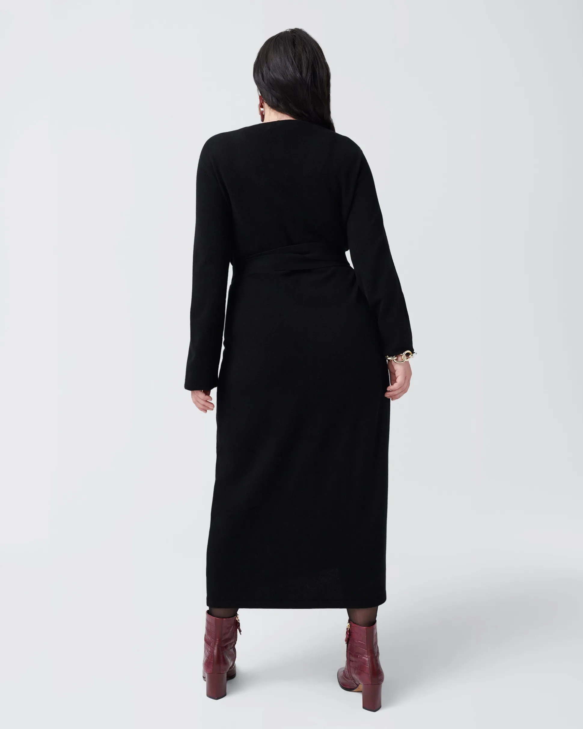 Astrid Wool-Cashmere Wrap Dress