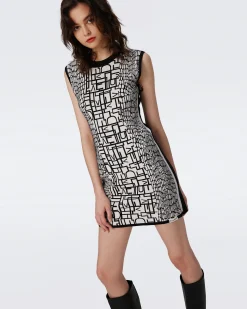 Aviva Knit Jacquard Reversible Dress