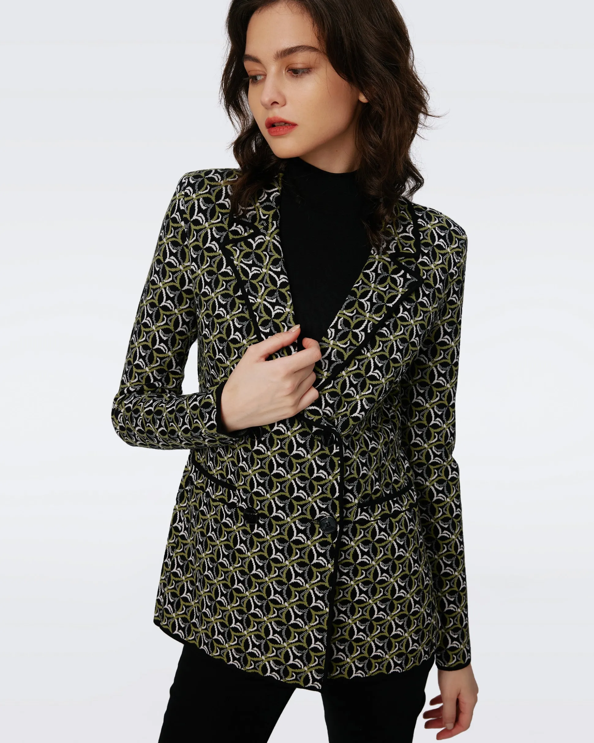 Dion Knit Jacquard Jacket