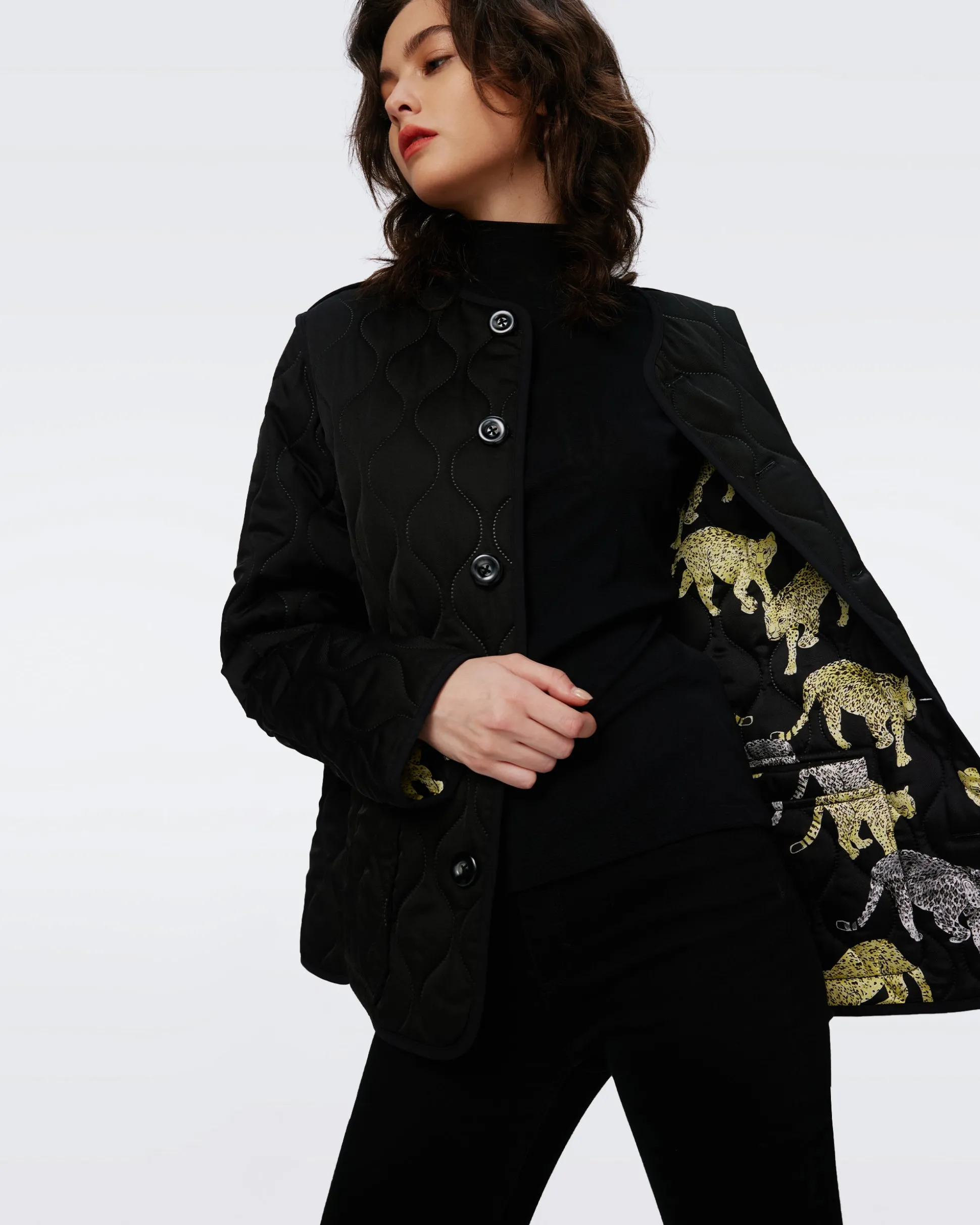 Domino Reversible Quilted Coat