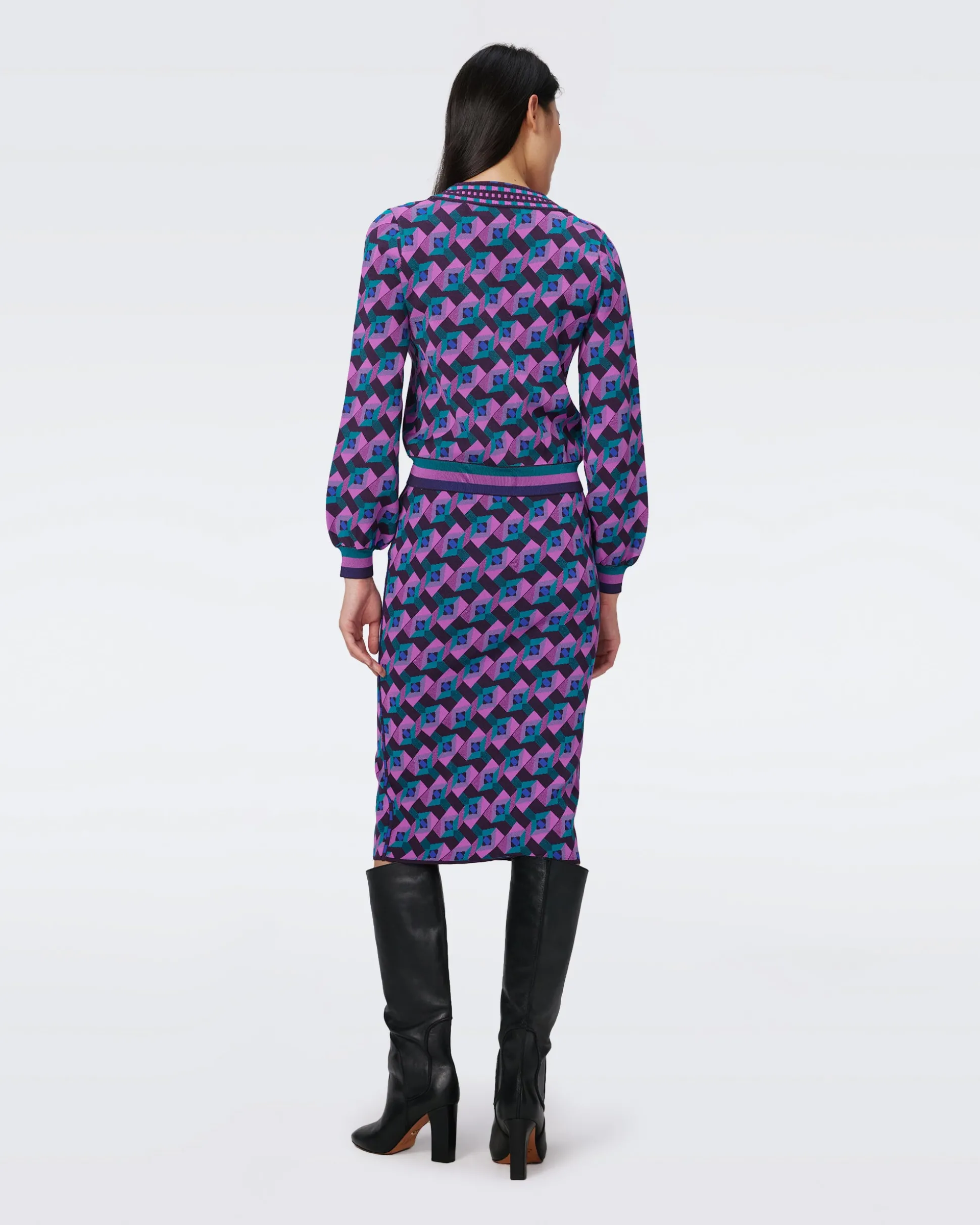 Gusta Knit Jacquard Skirt