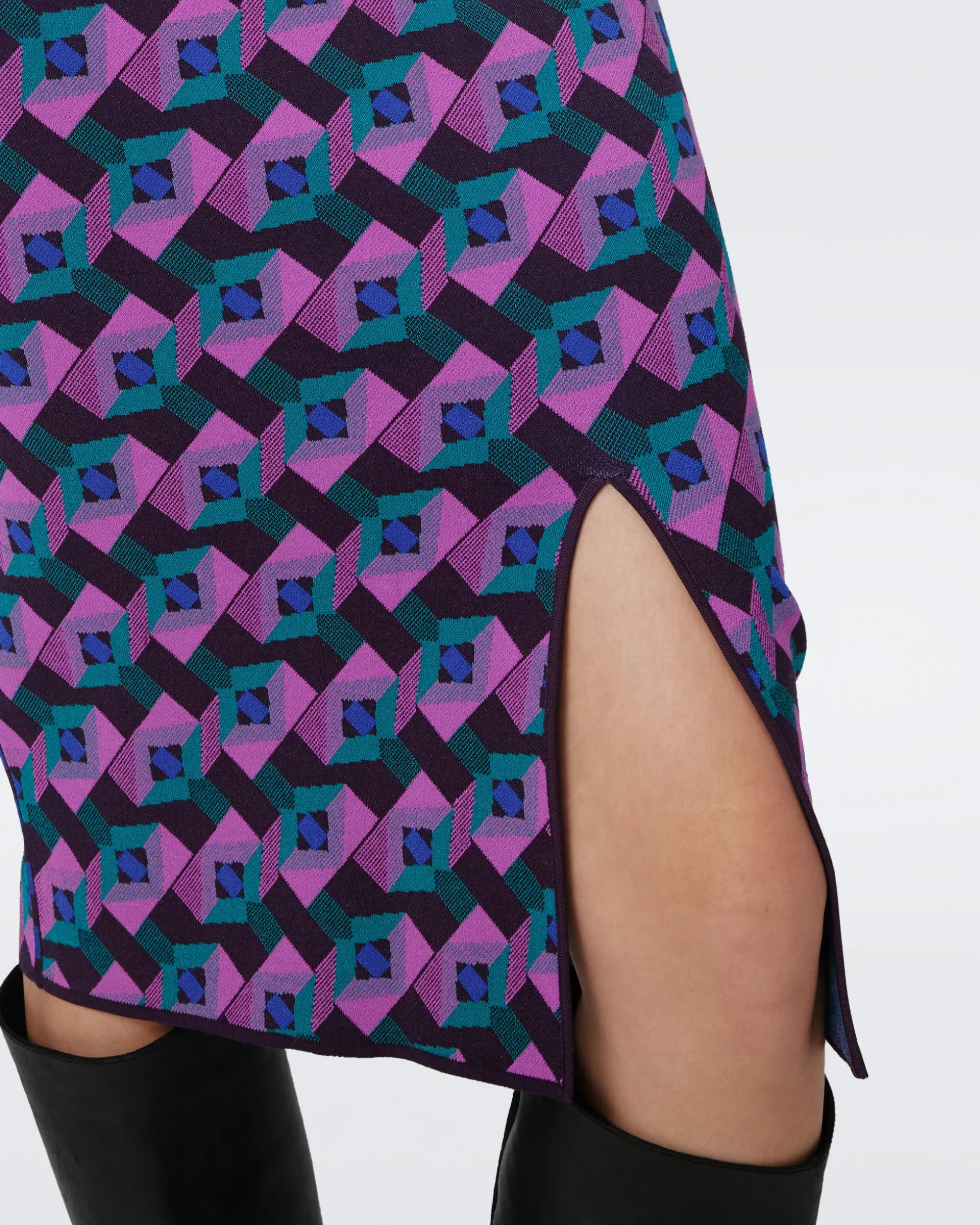 Gusta Knit Jacquard Skirt