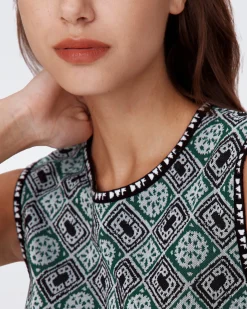 Medusa Knit Jacquard Dress