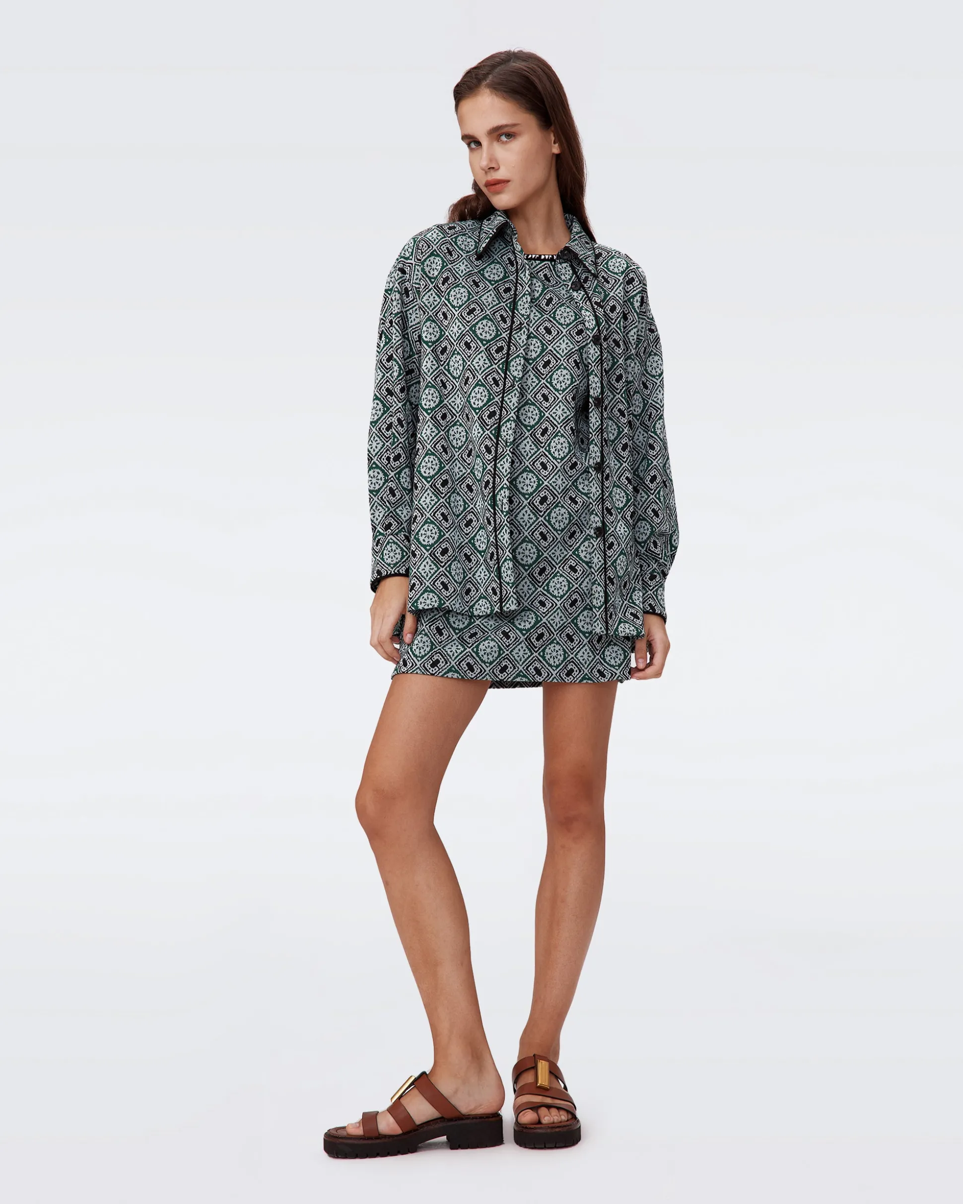 Medusa Knit Jacquard Dress