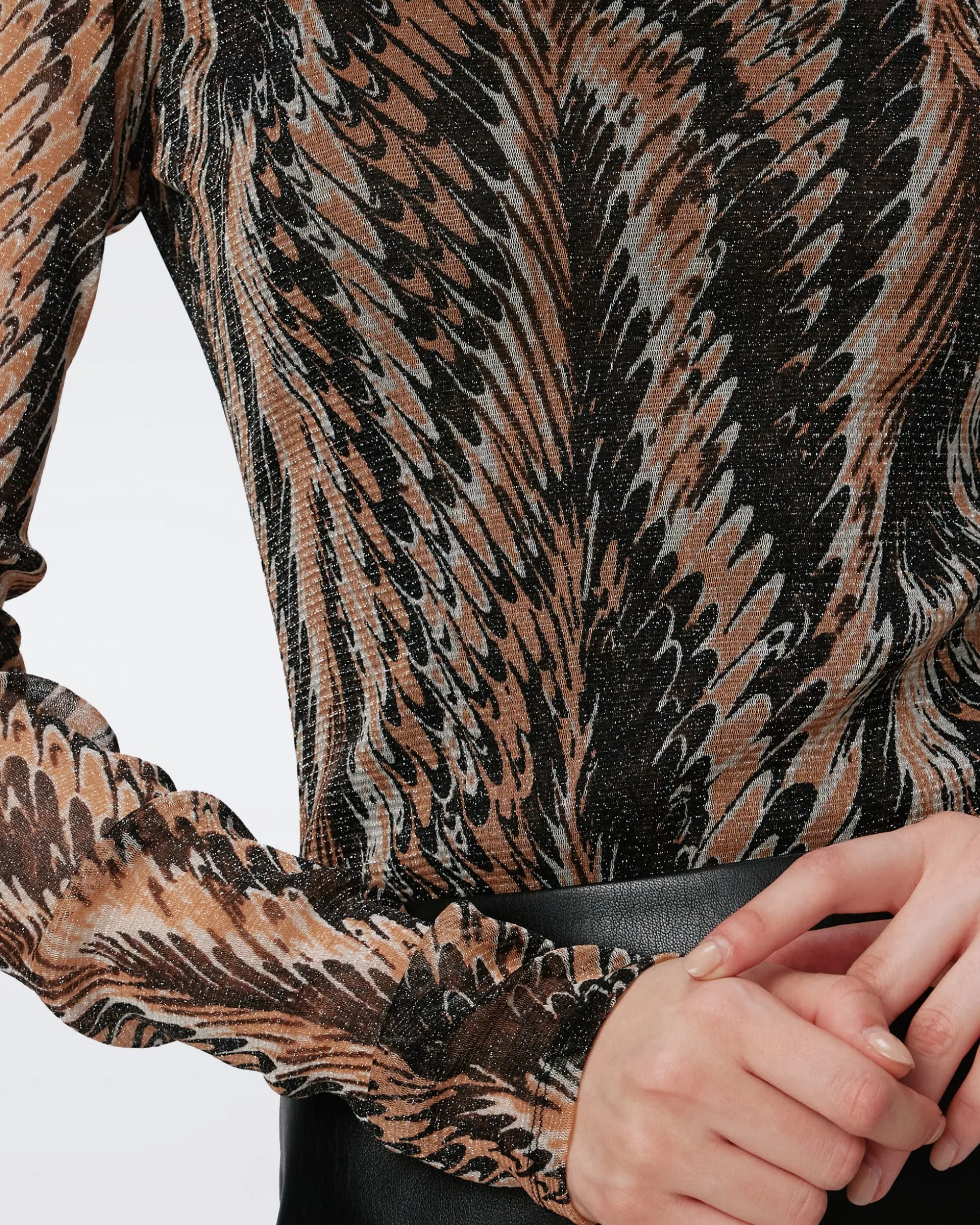 Remy Metallic Mesh Top