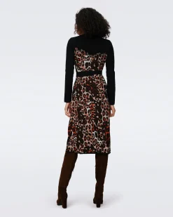 Savannah Knit Jacquard Wrap Dress