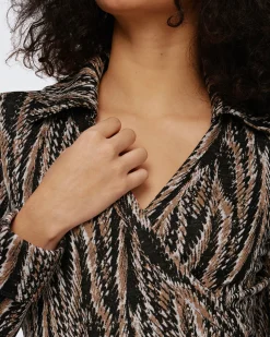 Sheree Jacquard Wrap Top