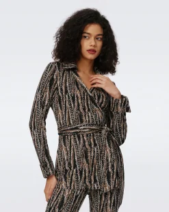 Sheree Jacquard Wrap Top