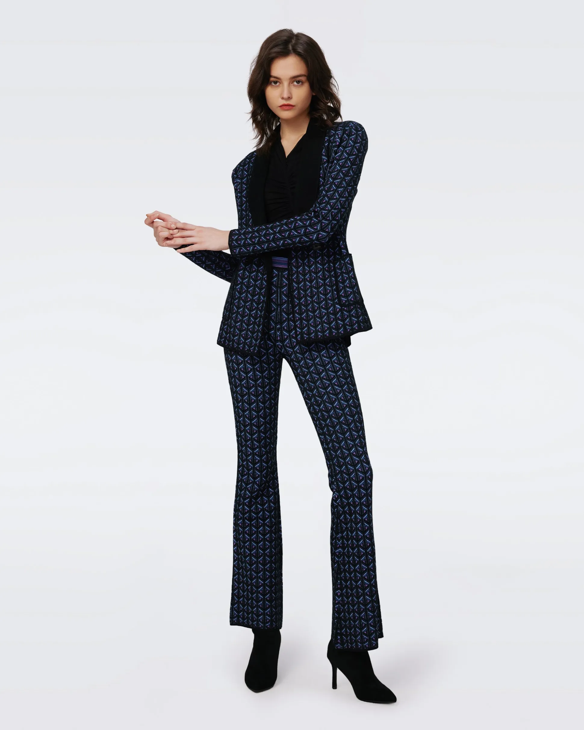 Trillian Knit Jacquard Wool Jacket