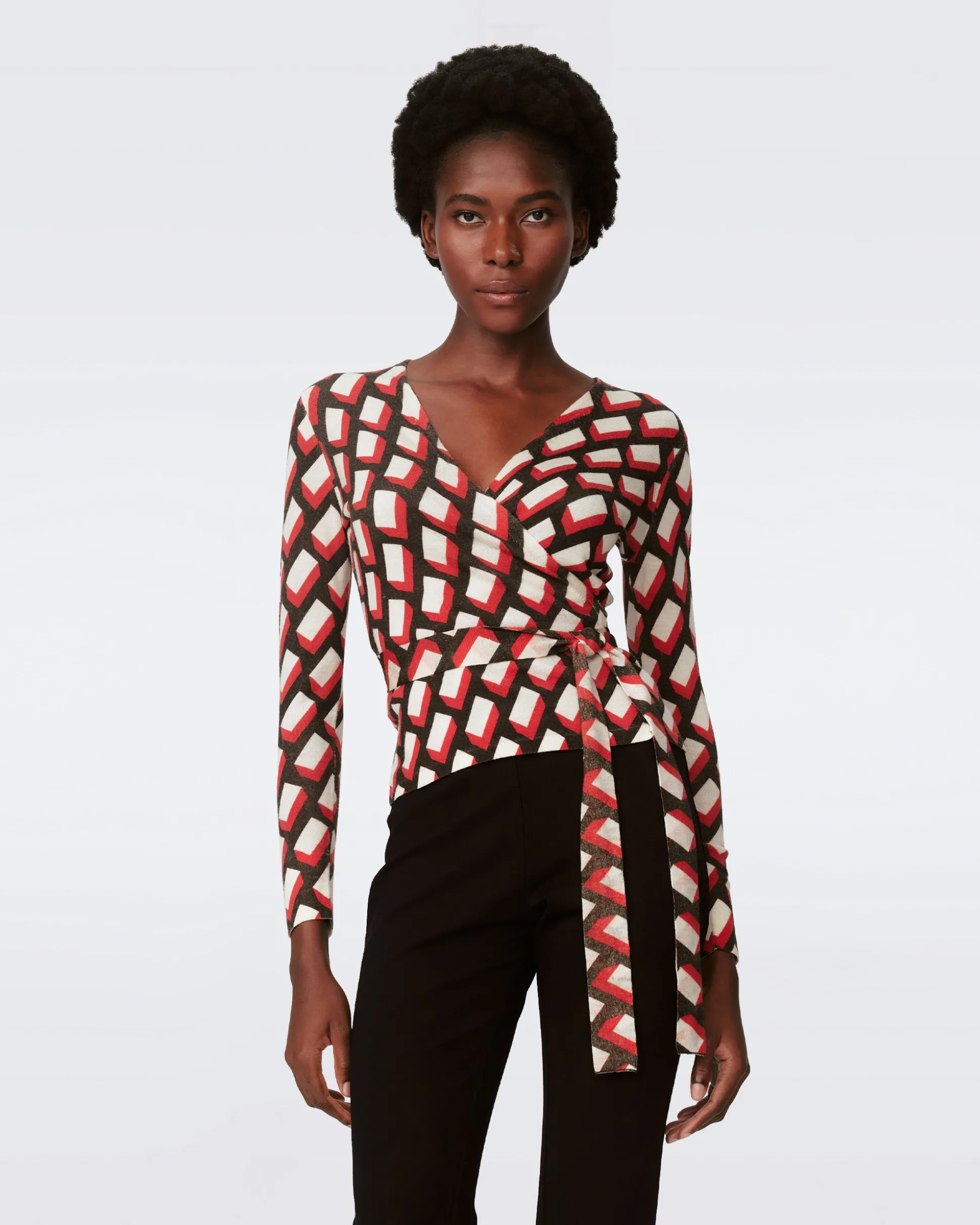 Vincente Wool Wrap Top